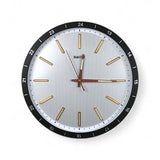 wall clock black china 15.5"x15.5"