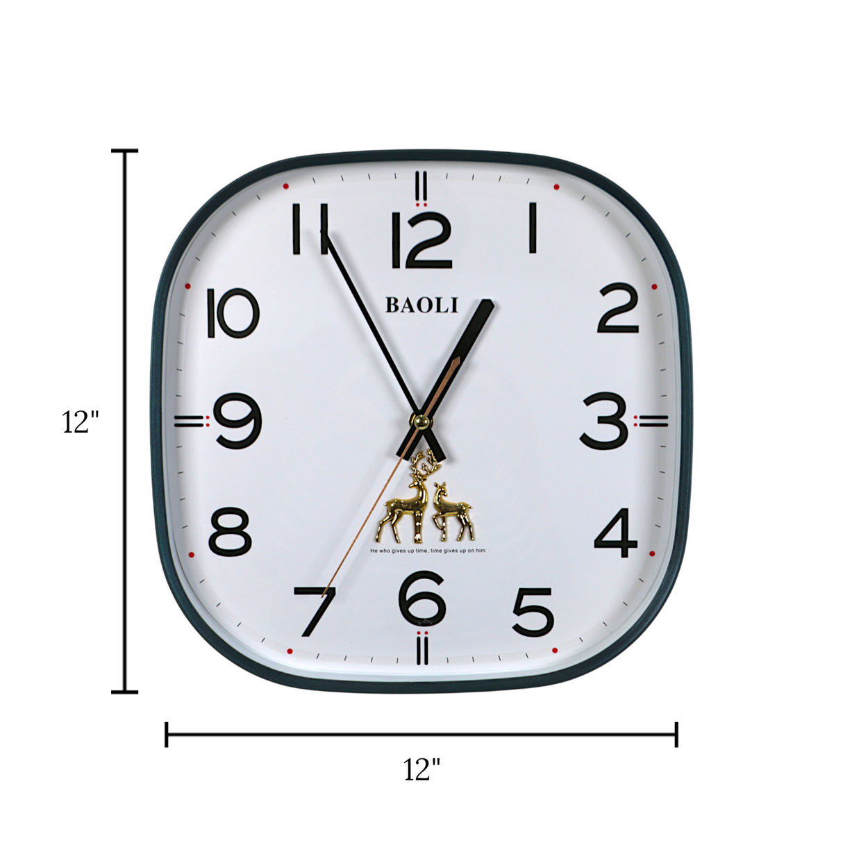 wall clock green square 11.8"x11.8" china