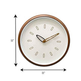 wall clock dark brown china 12"x12"