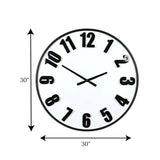 wall clock black large 30x30 china