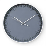 wall clock white & gray china 16x16