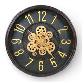 wall clock antique moving gear china 19x19