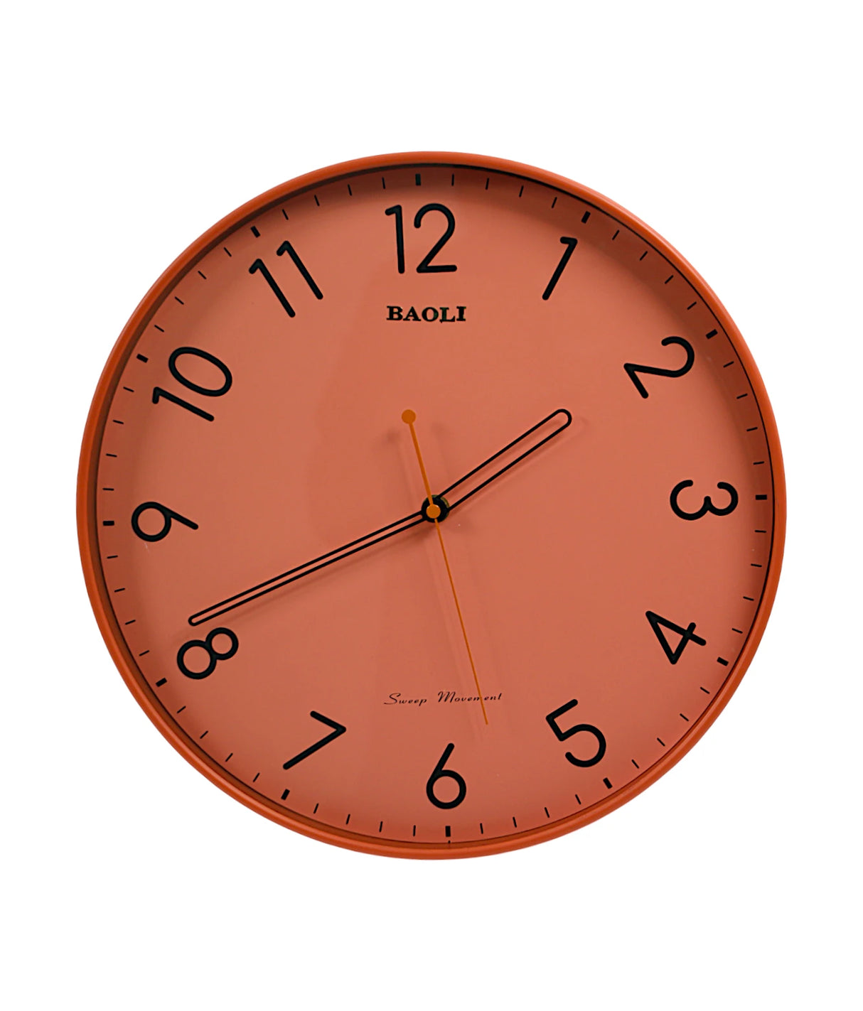 wall clock orange china (13.5x13.5)