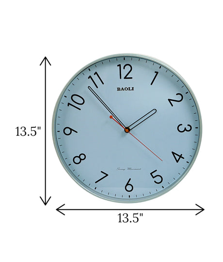 wall clock green china (13.5x13.5)