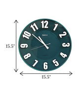 wall clock green china "15.5x15.5"