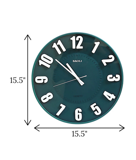 wall clock green china "15.5x15.5"