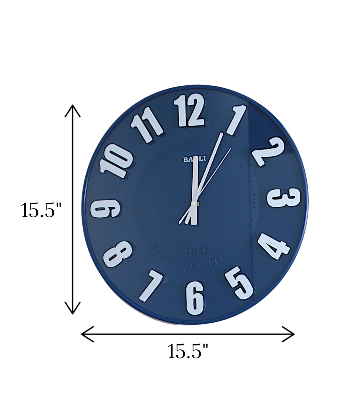 wall clock blue china "15.5x15.5"