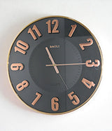 wall clock black china "15.5x15.5"