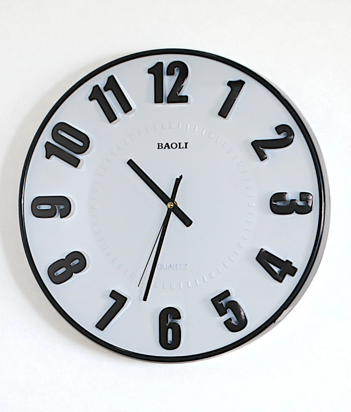 wall clock white china "15.5x15.5"