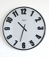 wall clock white china "15.5x15.5"