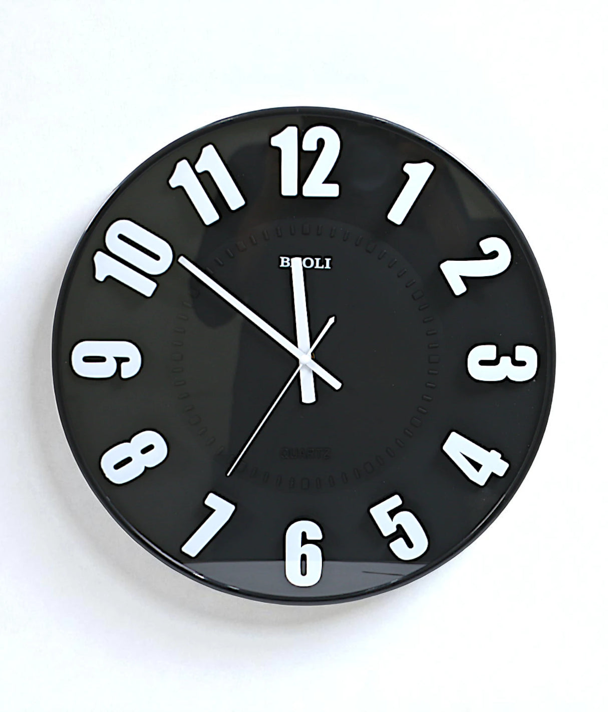 wall clock black china "15.5x15.5"