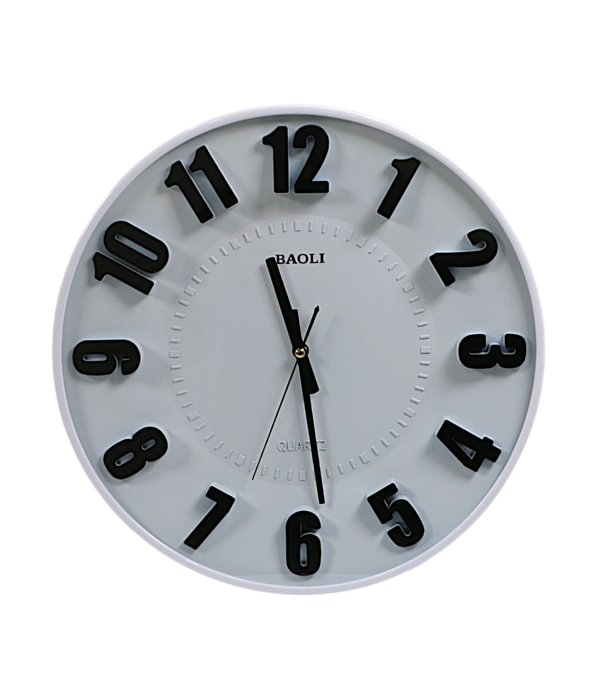 wall clock white china "15.5x15.5"