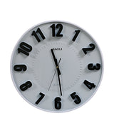 wall clock white china "15.5x15.5"