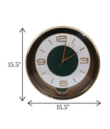 wall clock green  pendulum 15.5" china