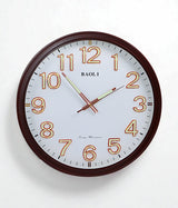 wall clock coffee wood china "17x17"