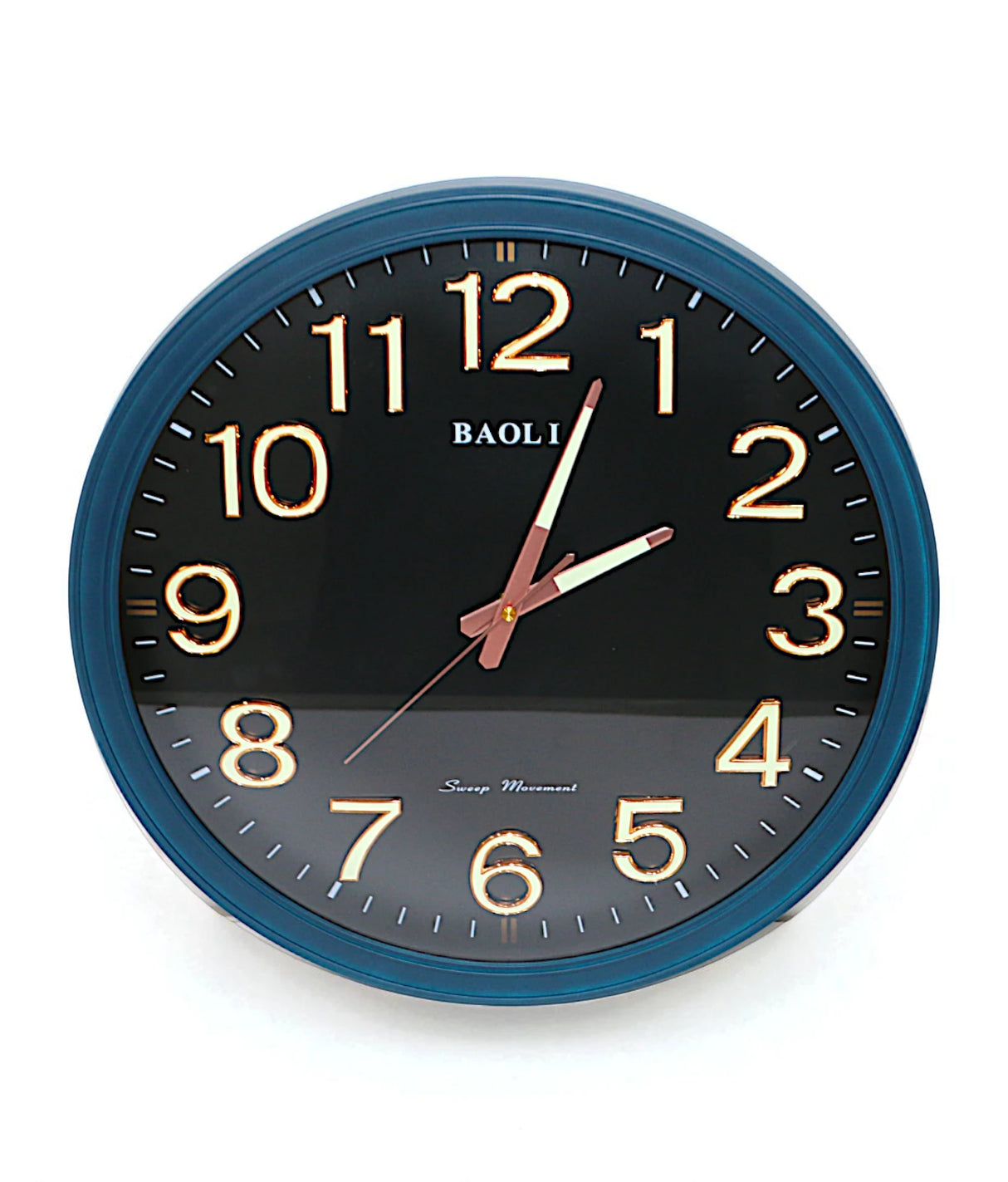 wall clock sapphire blue china "17x17"