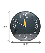 wall clock black china "11.5x11.5"