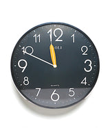 wall clock black china "11.5x11.5"