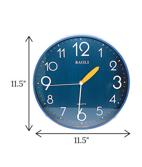 wall clock blue china "11.5x11.5"