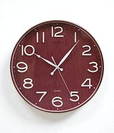 wall clock brown china 13.5x13.5"