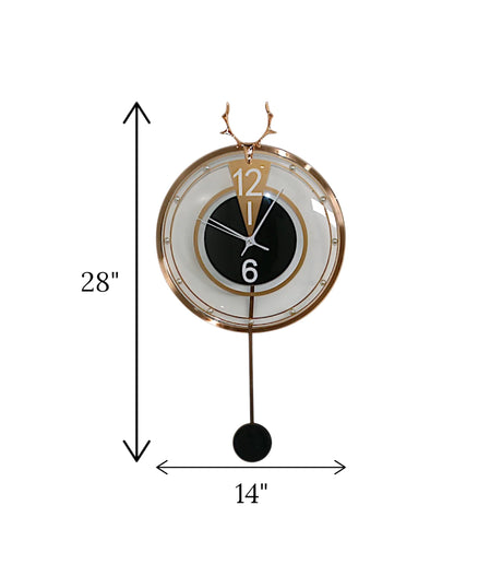wall clock golden pendulum china