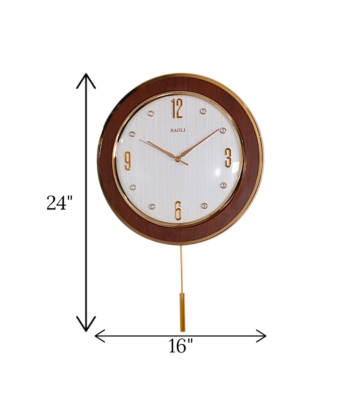 wall clock pendulum white china
