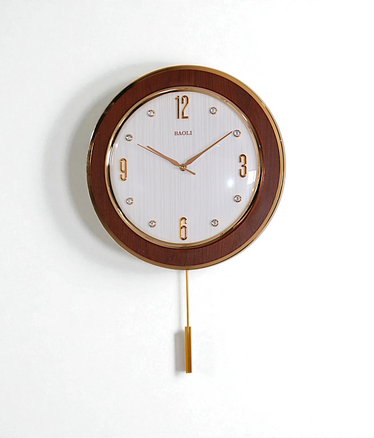 wall clock pendulum white china