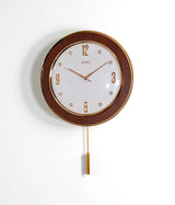 wall clock pendulum white china