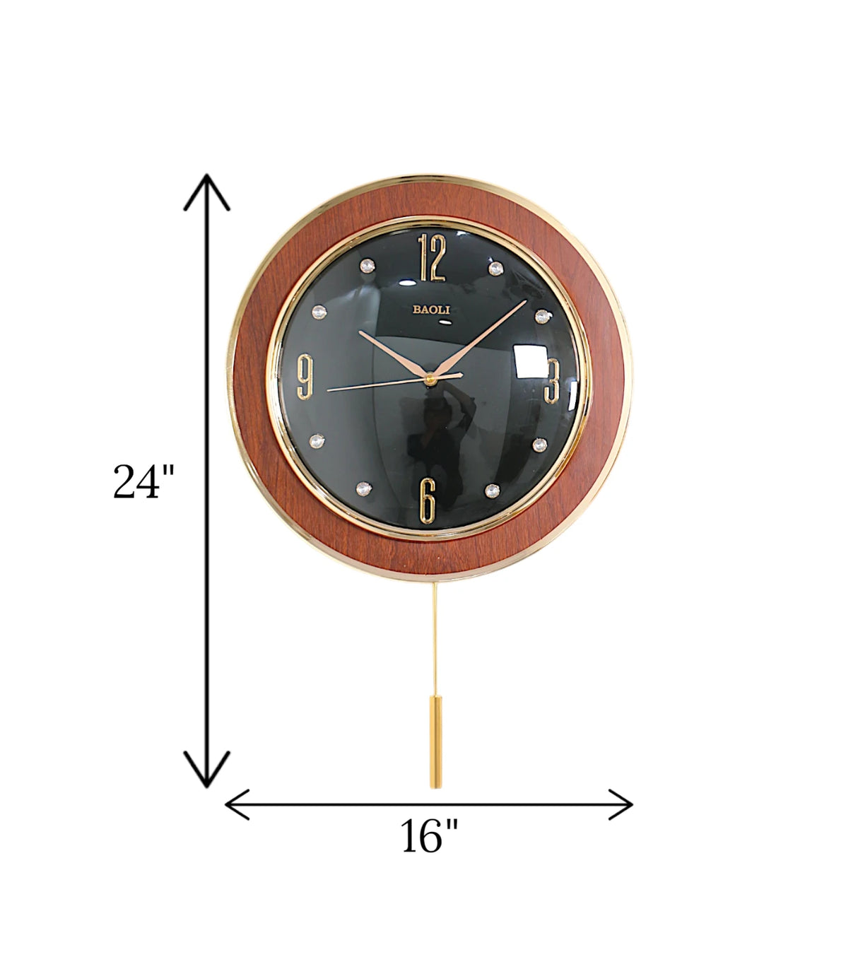 wall colck black pendulum china