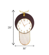 wall clock mehroon with deer china
