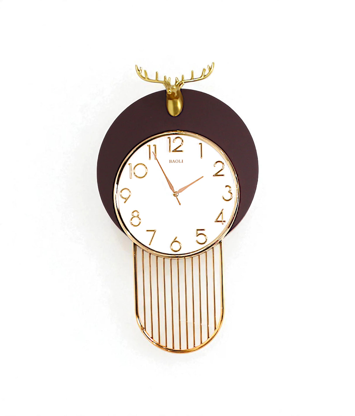 wall clock mehroon with deer china