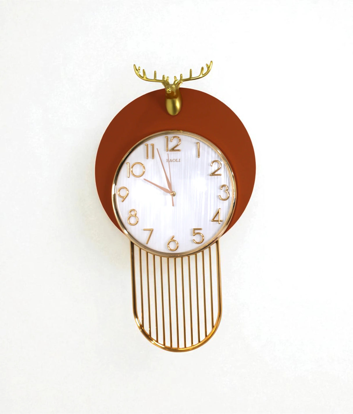 wall clock orange with deer china