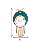 wall clock blue with deer china