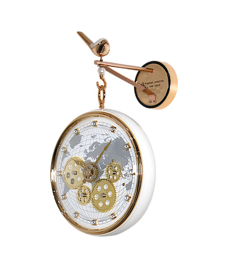 lobby clock moving gear white china