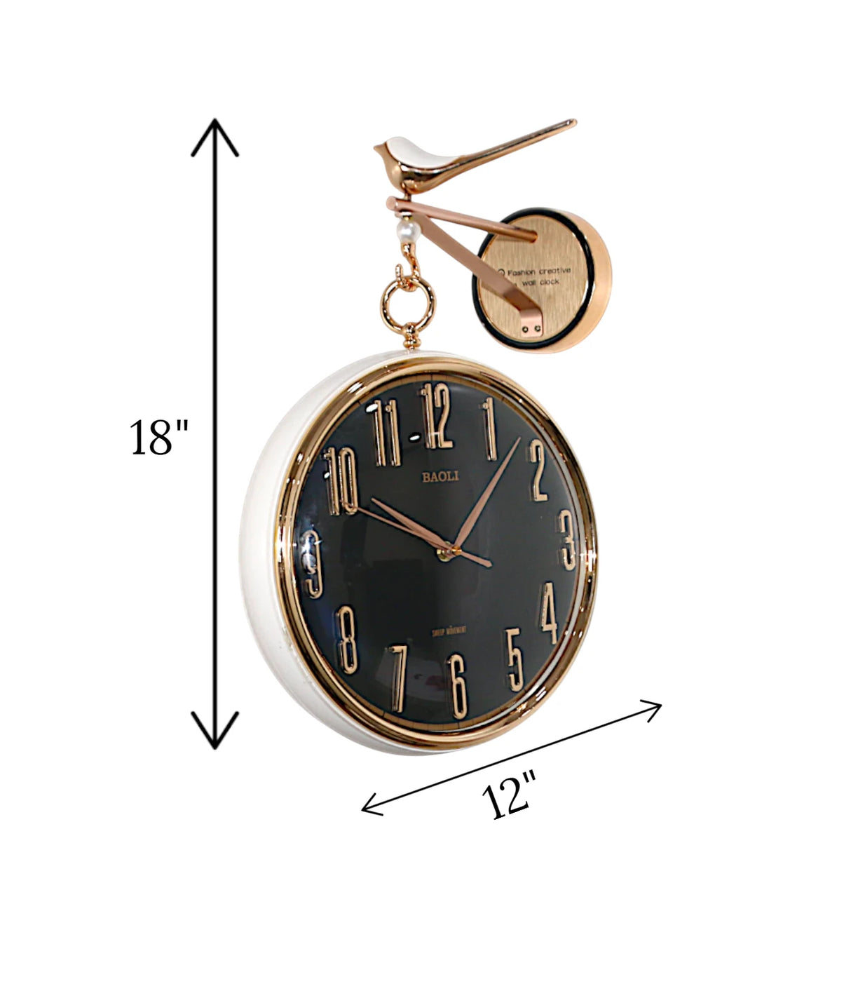 lobby clock moving gear white black china