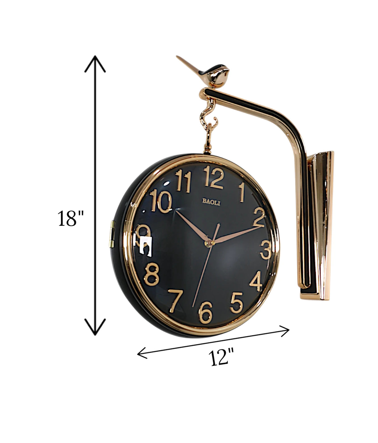 lobby clock sparrow black china
