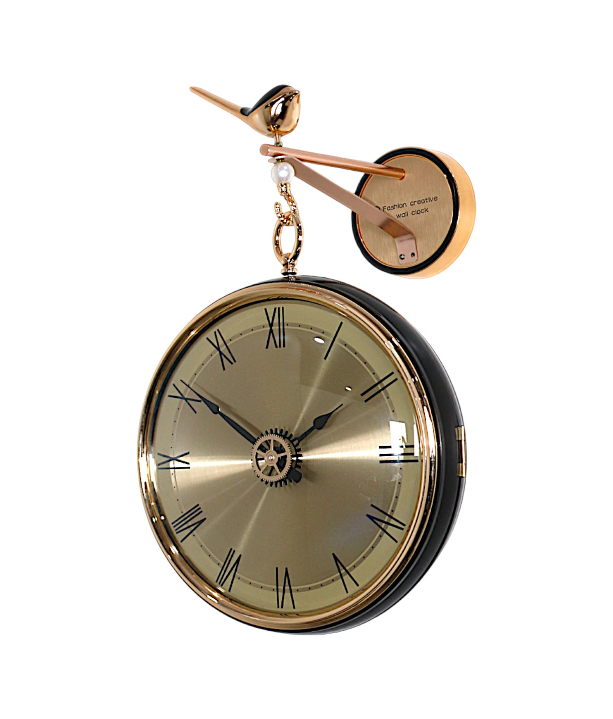 lobby clock moving gear black gold china