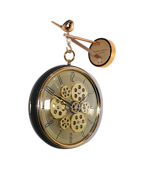 lobby clock moving gear black gold china