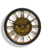 wall clock moving gear black china