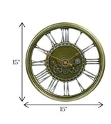 wall clock moving gear bronze china