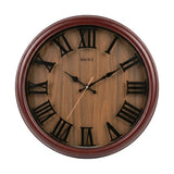 wall clock brown wood china 16.8"x16.8"