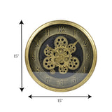 wall clock moving gear copper 15''x15" china