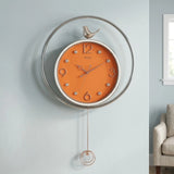 fancy wall clock orange & golden sparrow pendulam 16"x16" china