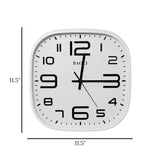 wall clock square white 11.5"x11.5" china