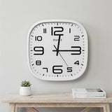 wall clock square white 11.5"x11.5" china