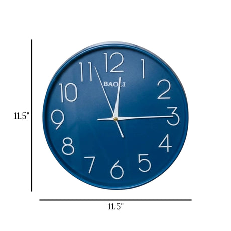 wall clock blue 11.5"x11.5" china