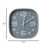 wall clock square grey 11.5"x11.5" china