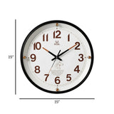 wall clock white & black 19"x19" china