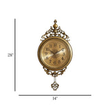 fancy wall clock pendulam green 28"x14" china