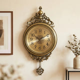 fancy wall clock pendulam green 28"x14" china